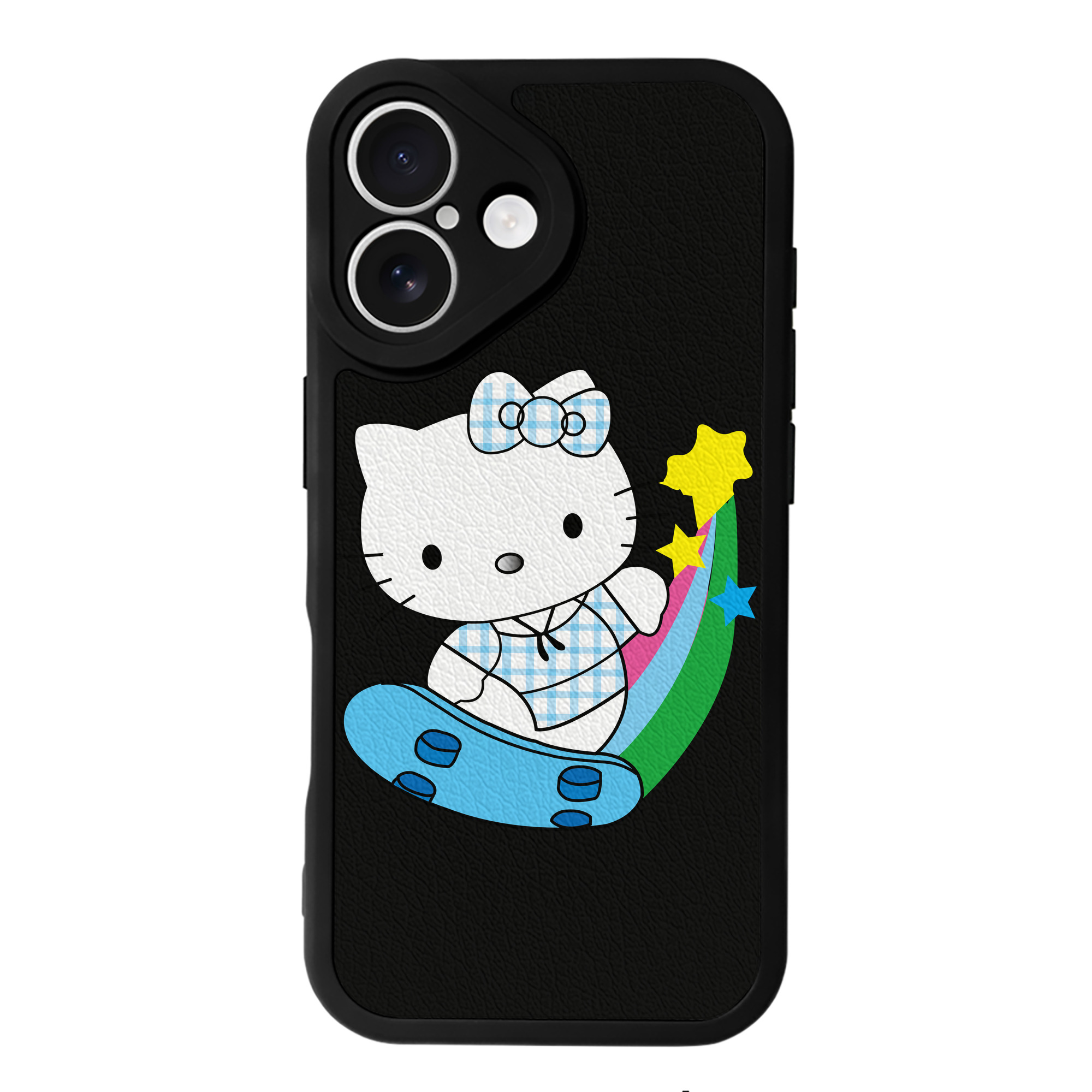 （画像用） Hello Kitty ハローキティ 【iPhone 16シリーズ対応】シリコンスマホケース（レザー調） 材質：シリコン